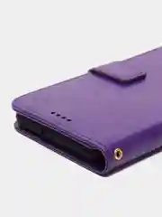 Фиолетовый чехол книжка для Samsung Galaxy A23, кожаный PU