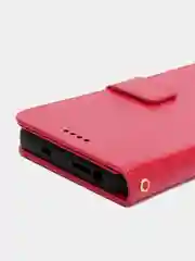 Фуксия кожаный PU чехол-книжка Xiaomi Redmi Note 11 / Redmi Note 11S