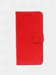 Алый кожаный PU чехол-книжка Xiaomi Redmi Note 11 / Redmi Note 11S
