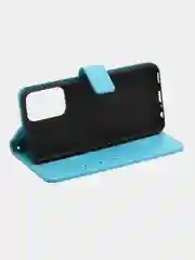 Голубой чехол книжка для Samsung Galaxy A23, кожаный PU