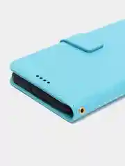 Голубой чехол книжка для Samsung Galaxy A23, кожаный PU