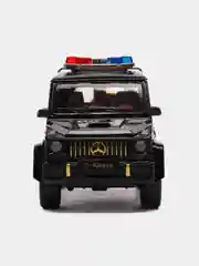 Черный машинка Mercedes-Benz Гелендваген полиция, металлическая