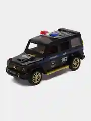 Черный машинка Mercedes-Benz Гелендваген полиция, металлическая