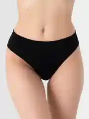 Черный базовые женские трусы, стринги