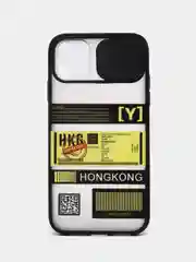 Желтый чехол для айфон 11 / 12 Pro Max с защитой камеры матовый полупрозрачный iPhone про макс