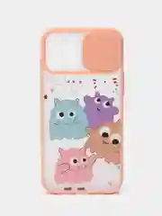 Розовый чехол для айфон 11 / 12 Pro Max с защитой камеры матовый полупрозрачный iPhone про макс