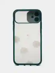 Тёмно-зелёный чехол для айфон 11 / 12 Pro Max с защитой камеры матовый полупрозрачный iPhone про макс