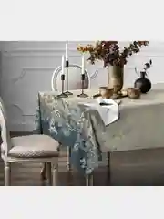 Бежевый скатерть Sweet Home, рогожка, хлопок