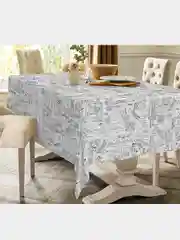 Белый скатерть Sweet Home, рогожка, хлопок