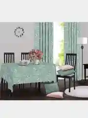 Бирюзовый скатерть Sweet Home, рогожка, хлопок