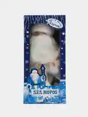 Серебряный игрушка "Дед Мороз", музыкальный, под елку, 30 см