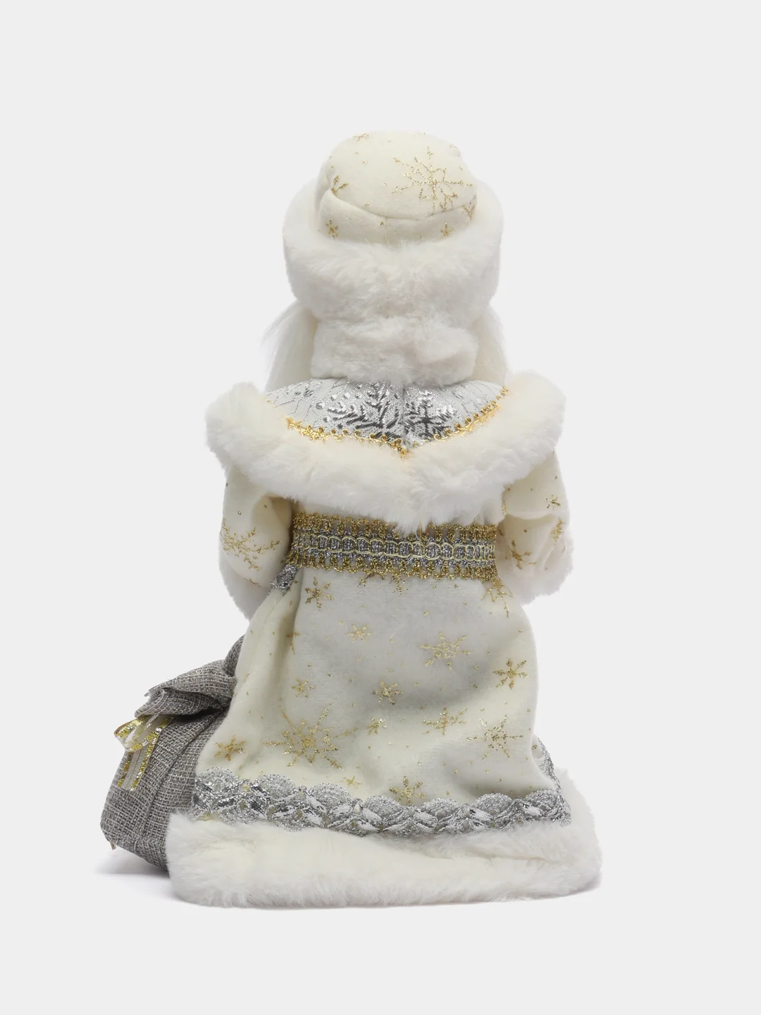 Серебряный игрушка "Дед Мороз", музыкальный, под елку, 30 см