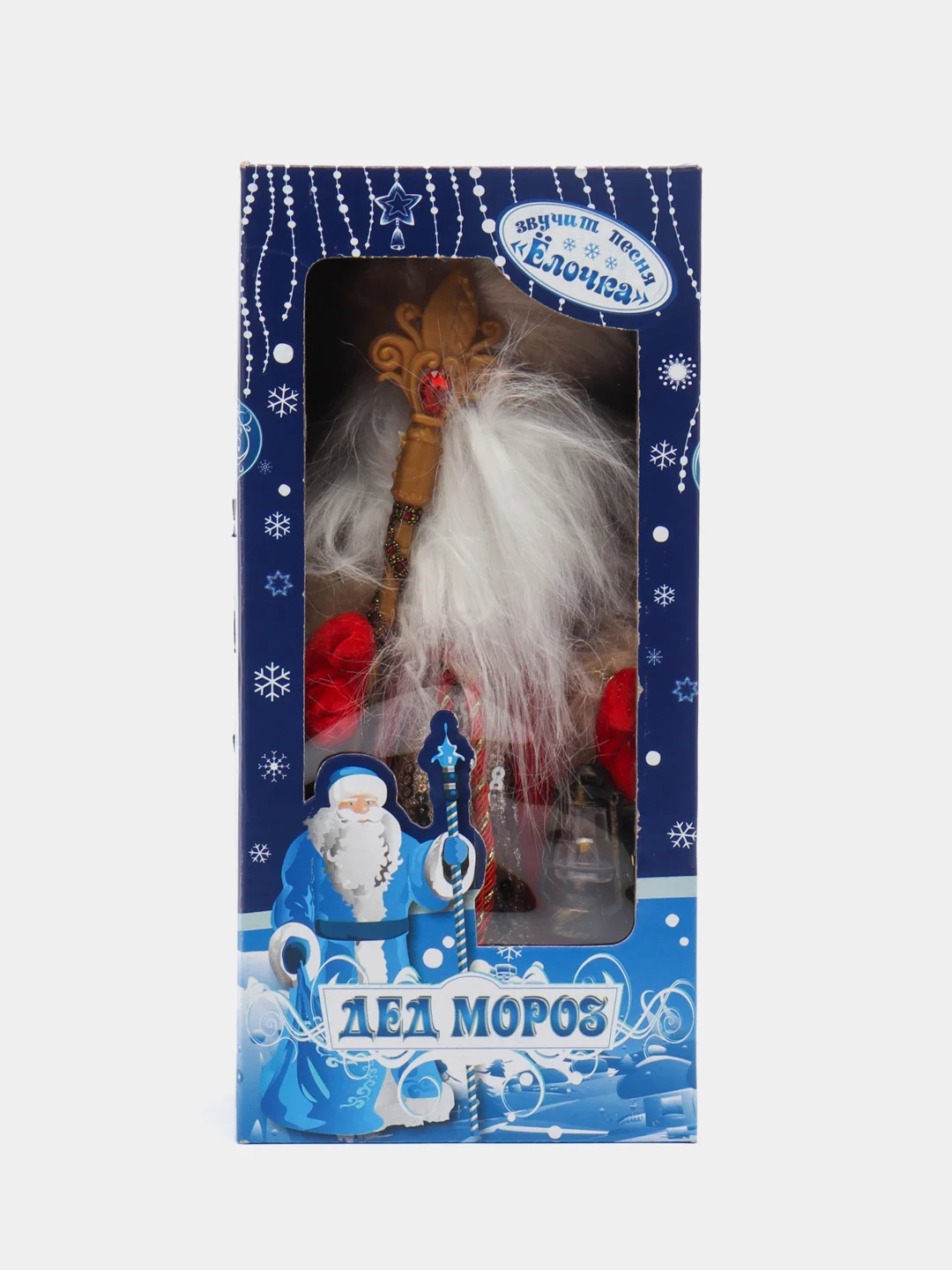 Красный игрушка "Дед Мороз", музыкальный, под елку, 30 см