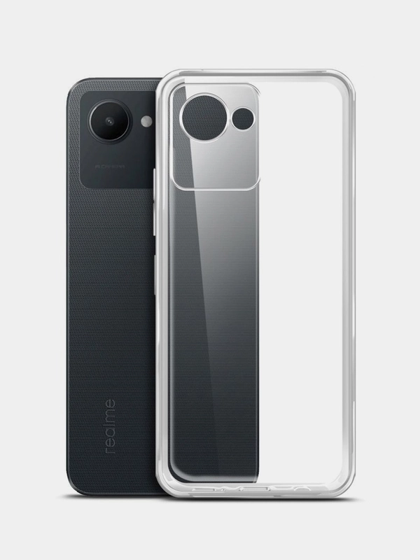 Прозрачный чехол для Realme C30, C31, C33, C35, защита камеры