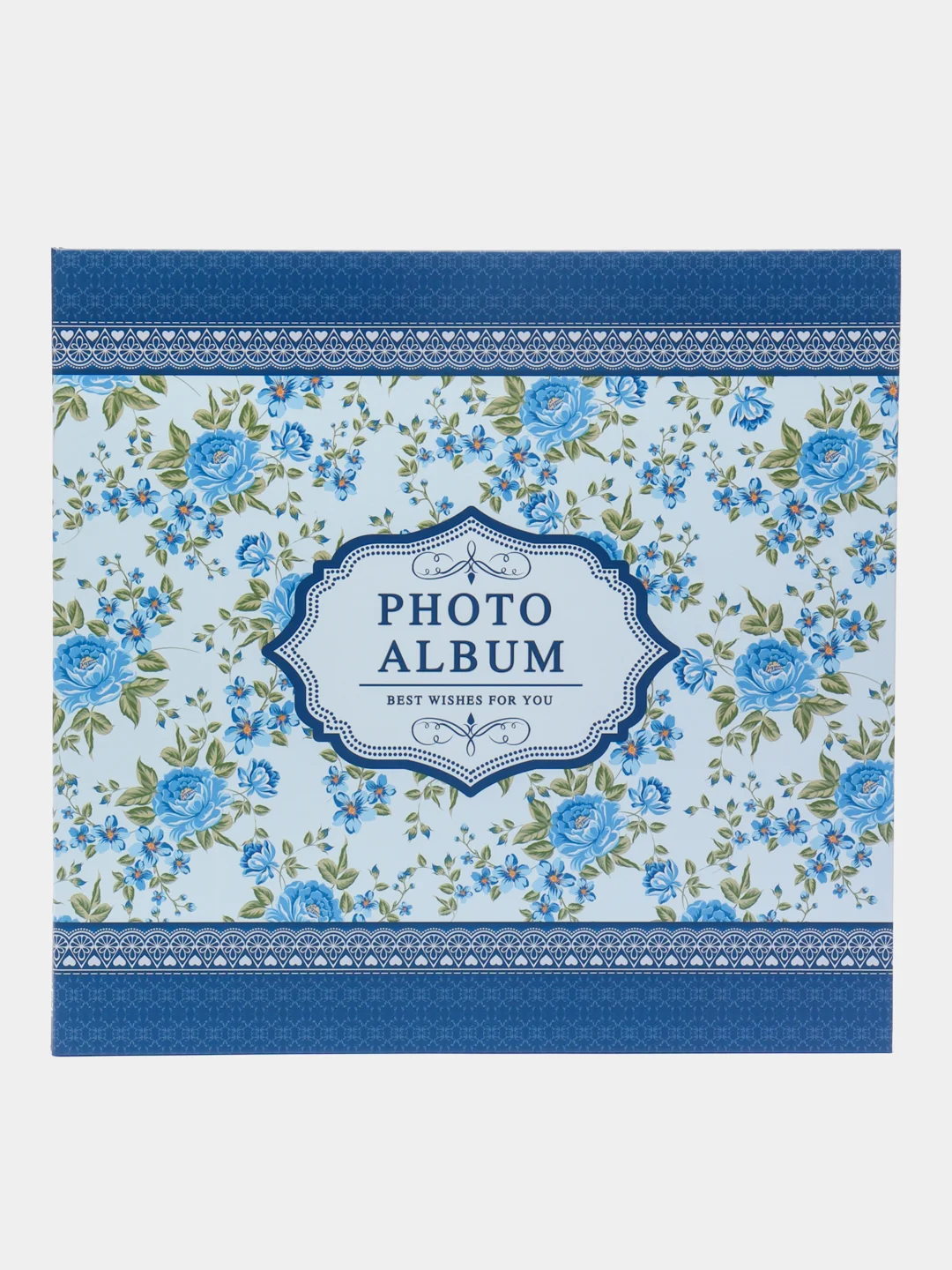 Синий фотоальбом на 600 фото, в кейсе, твердая обложка, 10 х 15 см