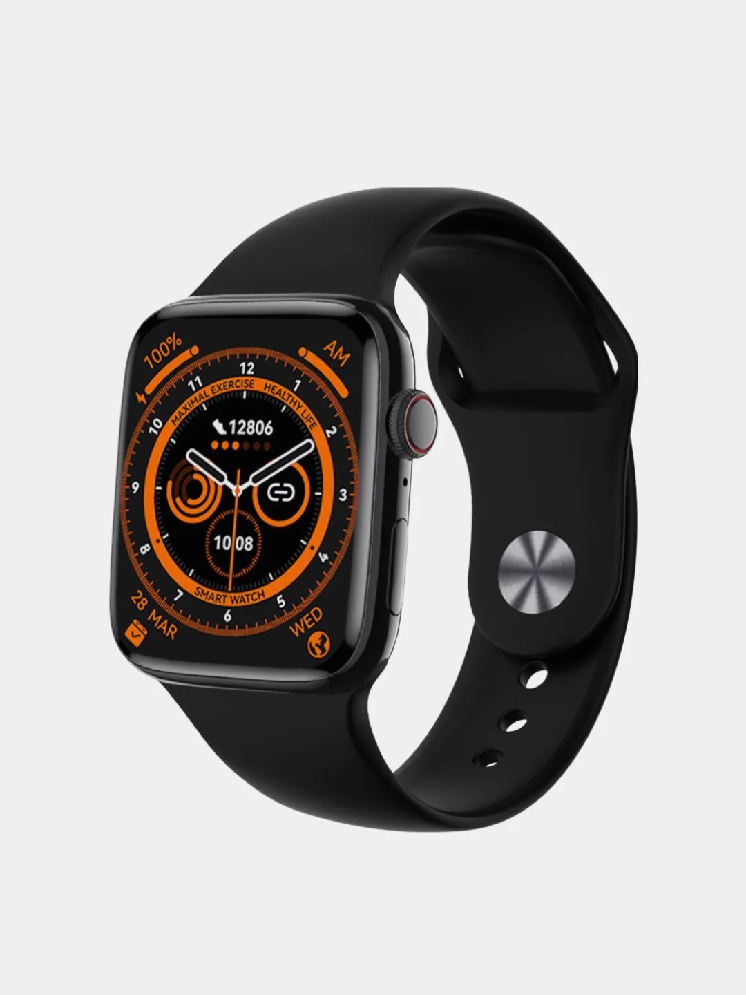 Серебряный умные смарт часы 8 серии Smart Watch DT NO1, 1.8 Max, 45 мм безрамочные
