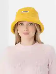 Желтый женская теплая панама шляпа из искусственного меха