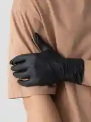 Перчатки медицинские, одноразовые, черные, нитрил S/M