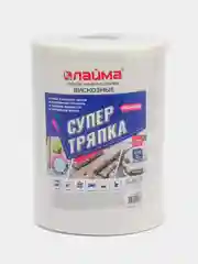 Салфетки универсальные в рулоне 200шт СУПЕР ТРЯПКА, 23х25см, вискоза, 40г/м2, соты, LAIMA