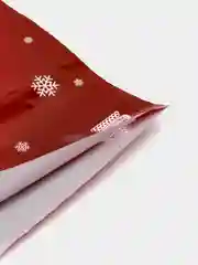 Красный подарочный новогодний пакет праздничный 31х40 см,полиэтиленовый, 60 мкм