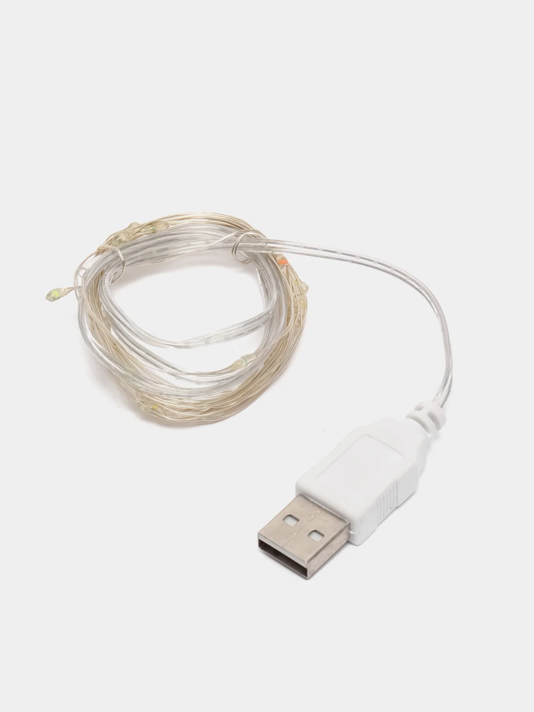 Конфетный гирлянда новогодняя медная светодиодная LED, USB питание, 1 / 2 / 3 / 4 / 5 метра