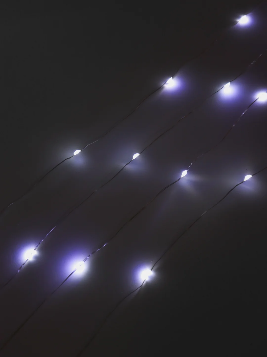 Белый гирлянда новогодняя медная светодиодная LED, USB питание, 1 / 2 / 3 / 4 / 5 метра