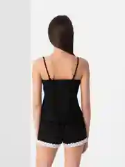 Черный пижама женская, с шортами
