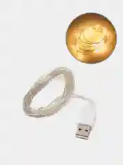 Лимонный гирлянда новогодняя медная светодиодная LED, USB питание, 1 / 2 / 3 / 4 / 5 метра