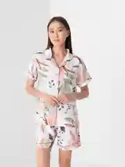 Белый пижама женская с шортами