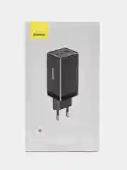 Белый зарядное устройство Baseus GaN3 Pro Fast Charger 2C, U 65W EU, кабель 100W, CCGP050102