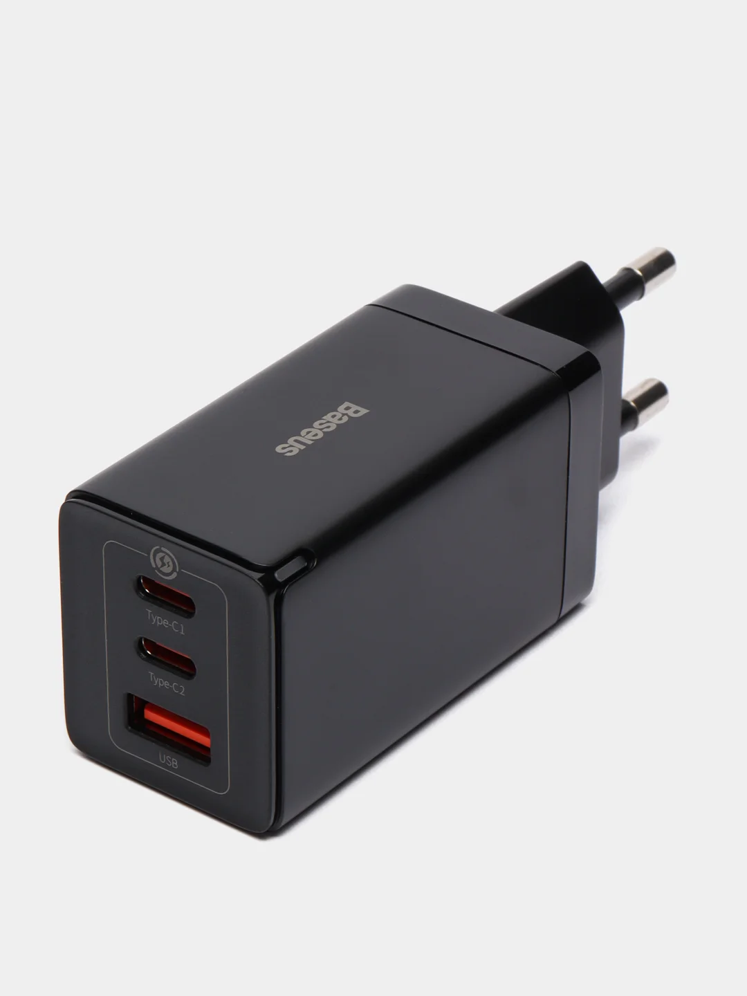 Белый зарядное устройство Baseus GaN3 Pro Fast Charger 2C, U 65W EU, кабель 100W, CCGP050102
