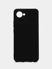 Черный чехол BROSCORP для Realme C30, C30S и Narzo 50i Prime, матовый, силиконовый, защита камеры