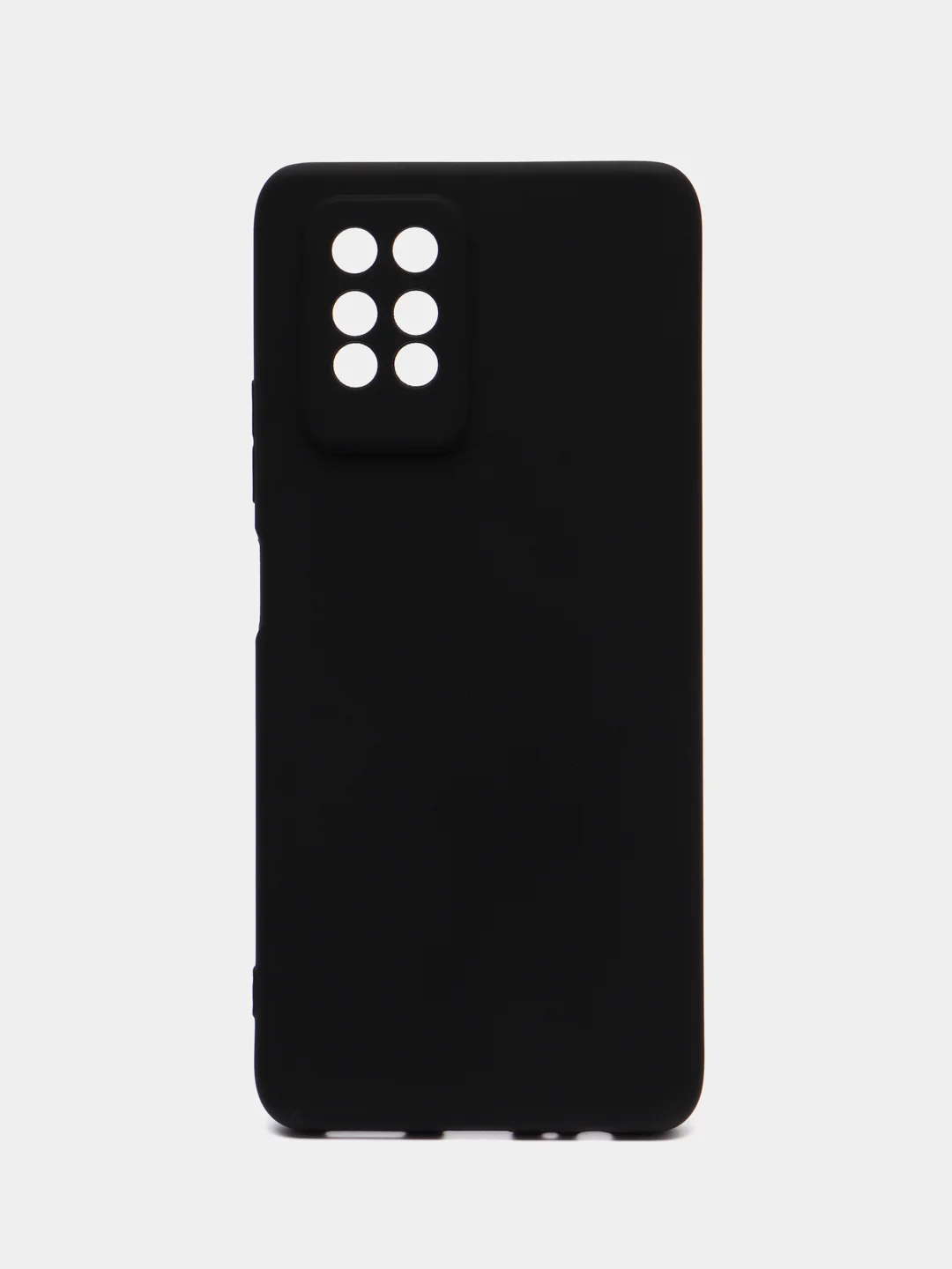 Черный силиконовый чехол BROSCORP для Infinix Note 10 Pro матовый тонкий, бортик вокруг камер