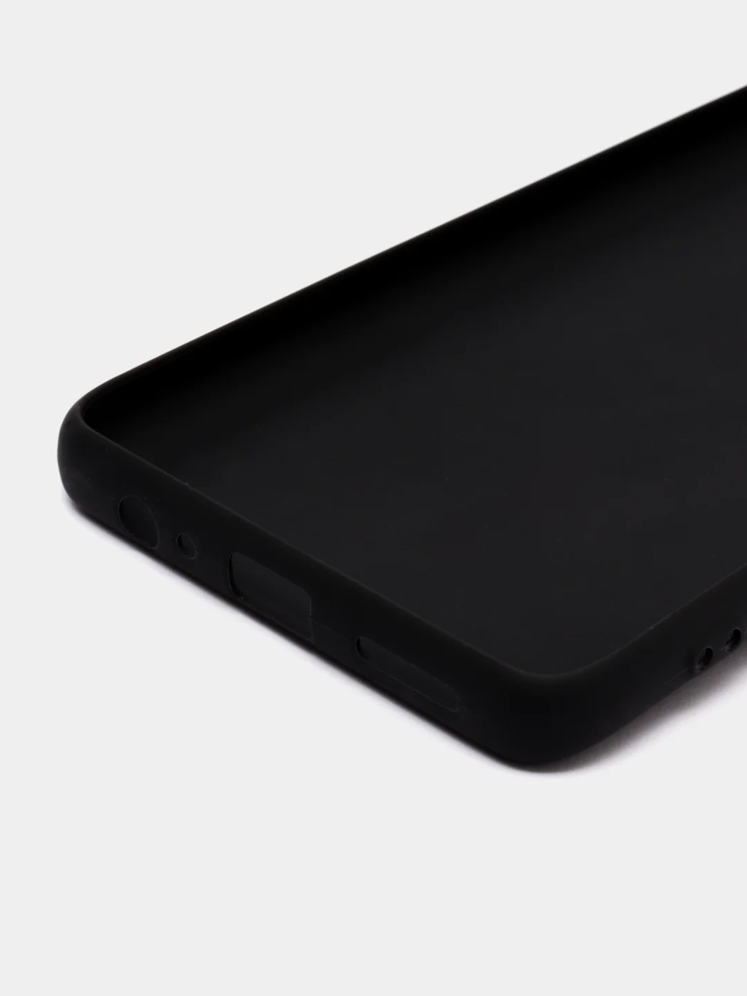 Черный силиконовый чехол BROSCORP для Infinix Note 10 Pro матовый тонкий, бортик вокруг камер