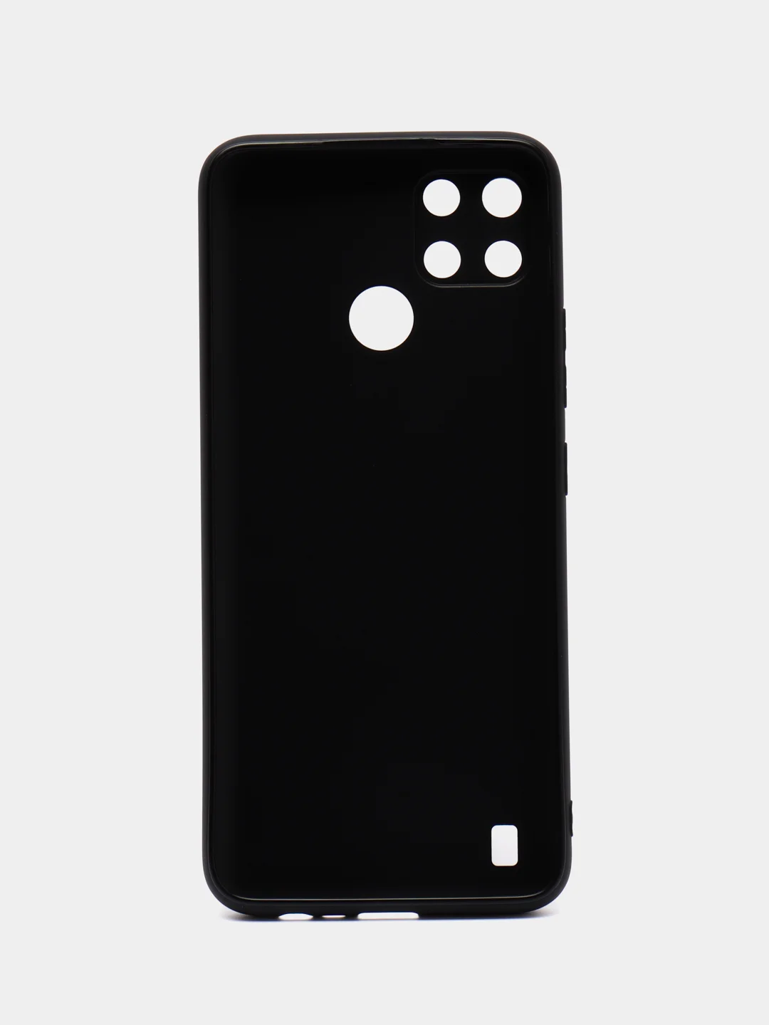 Черный чехол для Realme C21Y, C25Y силиконовый BROSCORP матовый, тонкий, бортик вокруг камер