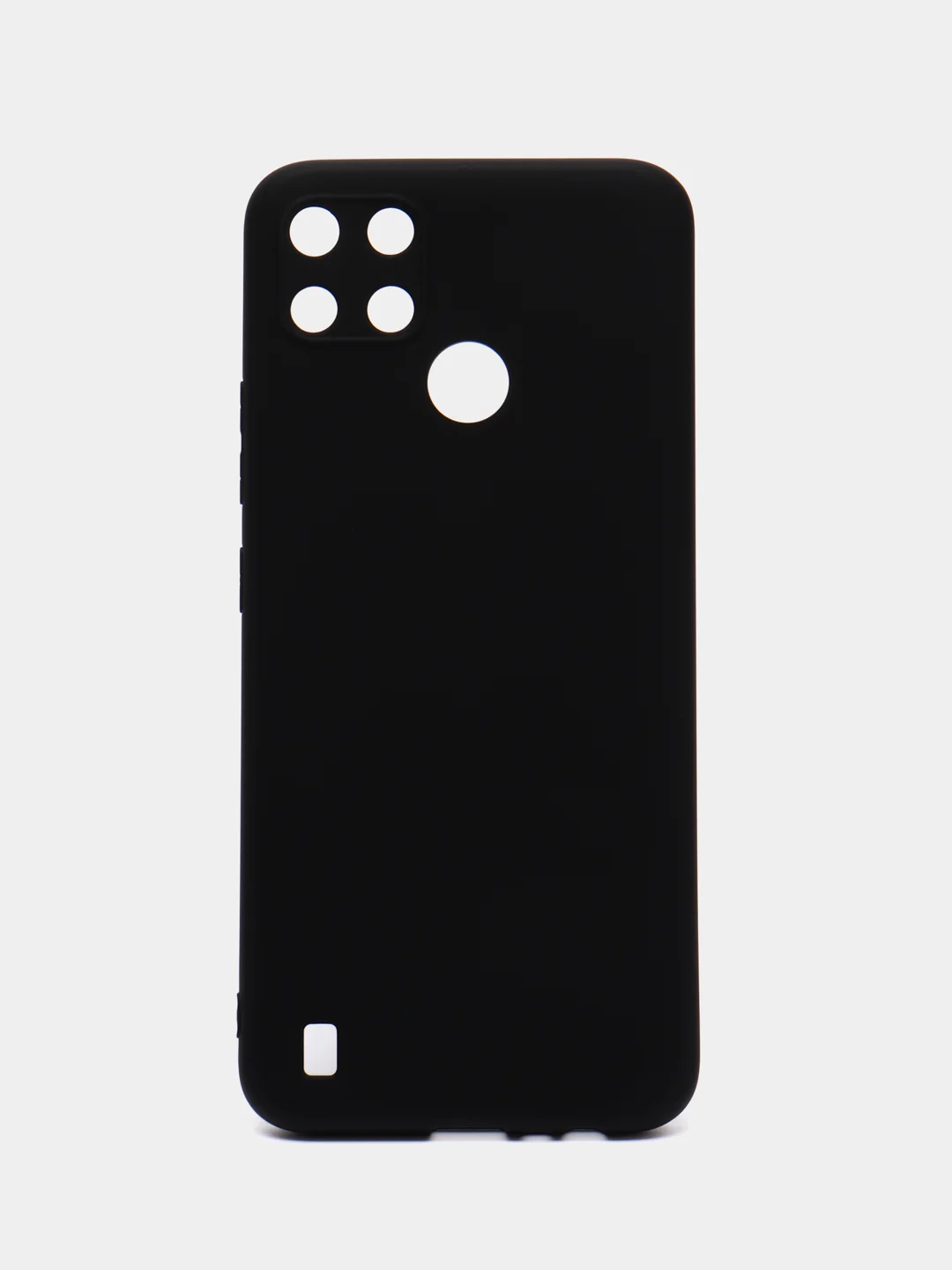 Черный чехол для Realme C21Y, C25Y силиконовый BROSCORP матовый, тонкий, бортик вокруг камер