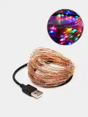 Лавандовый светодиодная гибкая гирлянда 2-3 м на батарейках и USB, 20-30 диодов