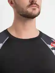 Красный рашгард спортивный мужской, с длинным рукавом