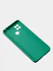 Зеленый чехол для Poco C40 матовый с дополнительной защитой камеры