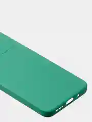 Зеленый чехол для Poco C40 матовый с дополнительной защитой камеры