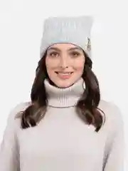 Серый металлик шапка женская Kitten с флисовой подкладкой