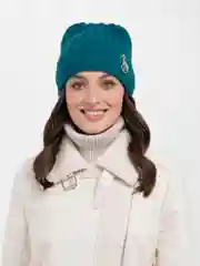 Бирюзовый шапка женская Kitten с флисовой подкладкой