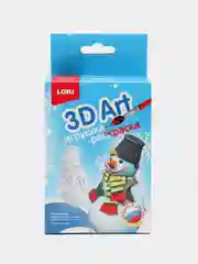 Белый новогоднаяя Игрушка-раскраска Lori 3D Art, дизайн на выбор