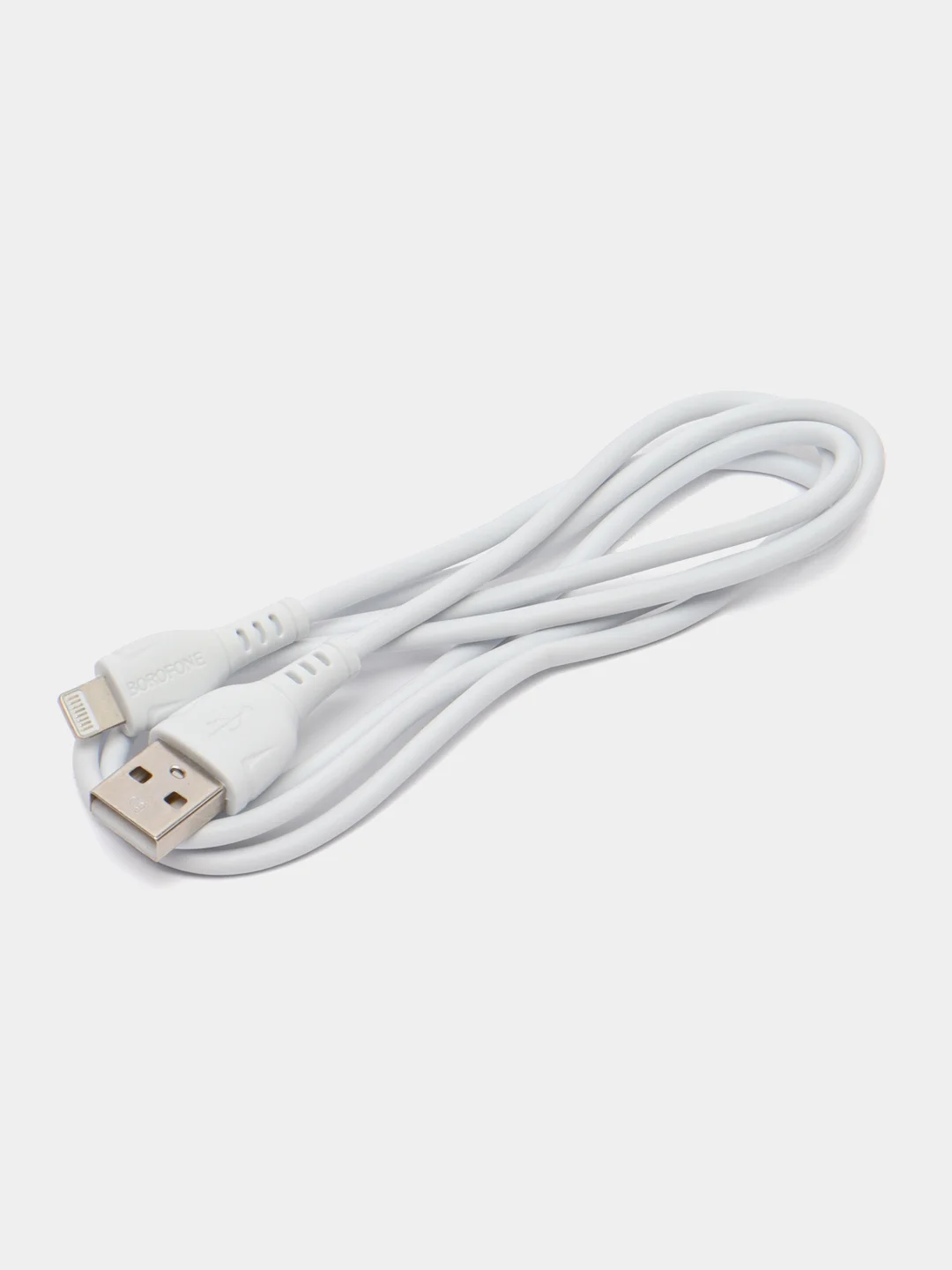 Белый кабель для зарядки BOROFONE (1m, Micro-USB/Type-C/Lightning) для Android и Apple iPhone