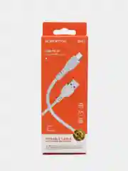 Белый кабель для зарядки BOROFONE (1m, Micro-USB/Type-C/Lightning) для Android и Apple iPhone
