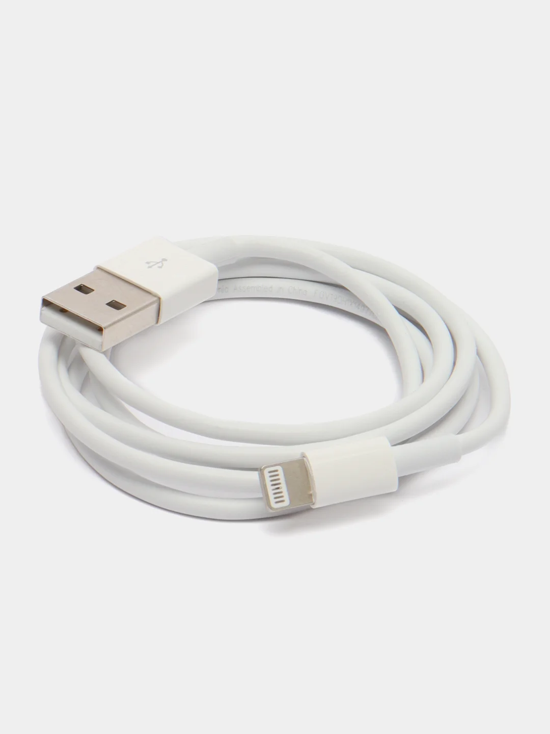 Кабель lightning для зарядки iPhone 5, 6, 7, 8, X, 11, iPad, 1 метр