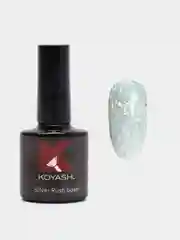 Белый цветная камуфлирующая база для ногтей маникюра, гель лака "KOYASH" с поталью