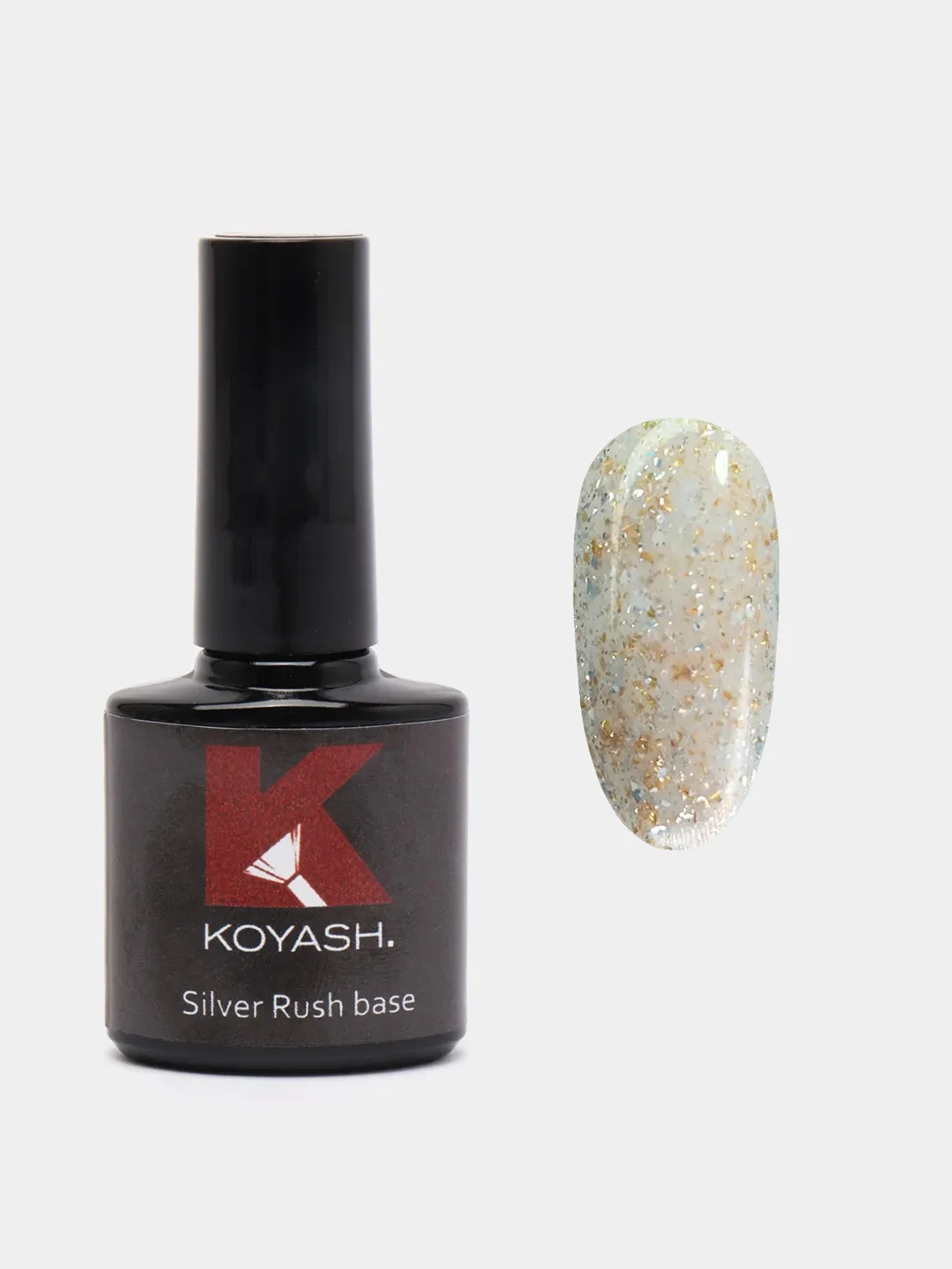 Молочный цветная камуфлирующая база для ногтей маникюра, гель лака "KOYASH" с поталью