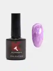 Сиреневый цветная камуфлирующая база для ногтей маникюра, гель лака "KOYASH" с поталью