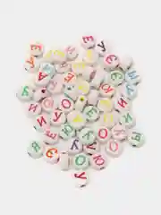 Бусинки "Буквы", цветные, 50-100 штук